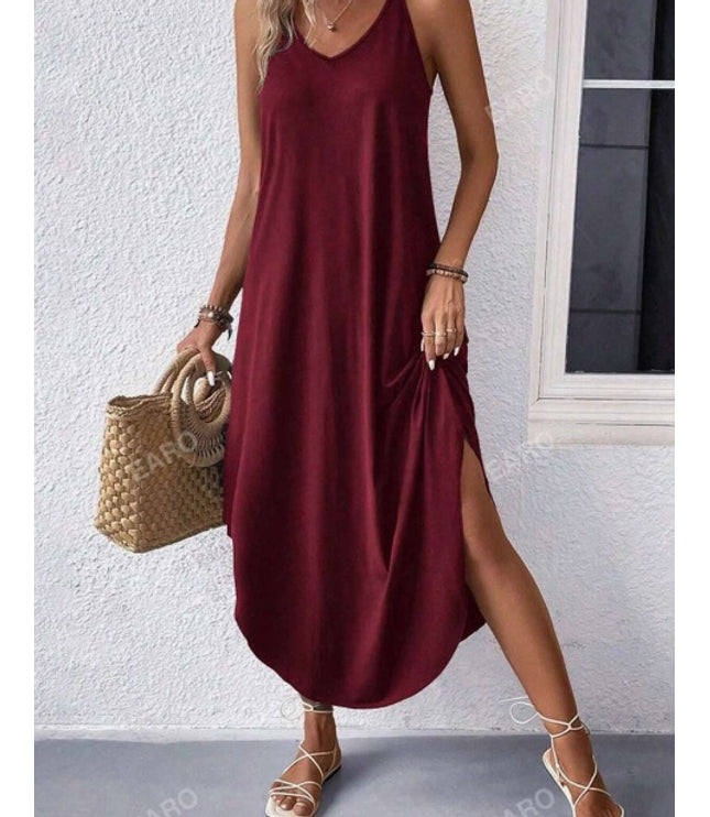 Ladies Lunch Break Solid Color Dress