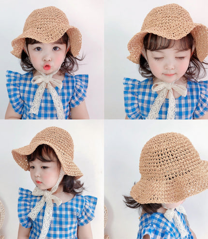 Kids Sunscreen Lace Lace Breathable Bucket Hat