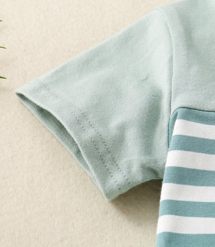 Infant Children Dried Slice Stitching Open Collar Suit