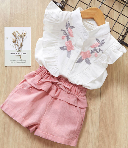 Kids Baby Girls Clothes New Short Sleeve T-Shirt Pants Dress