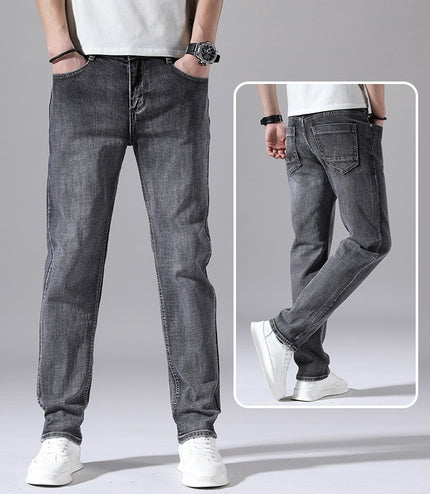 Retro Thin Jeans Straight Loose Casual Trousers Men
