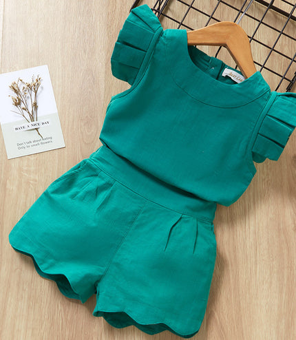 Kids Baby Girls Clothes New Short Sleeve T-Shirt Pants Dress