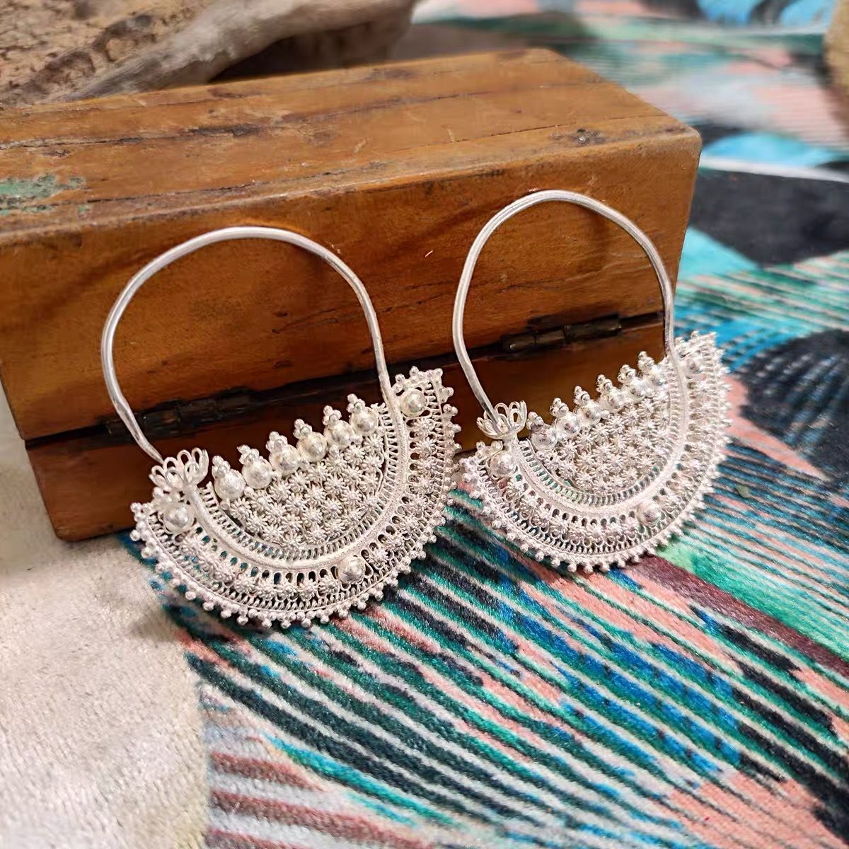 Earrings Traditional Zhot Featured Large Size