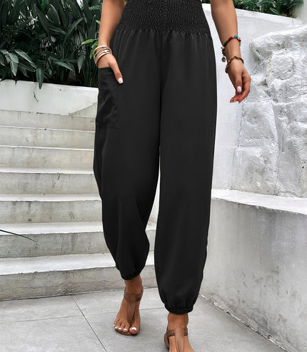 Elasticated High-waisted Wide-legged Niners