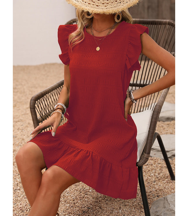 Elegant Solid Color Sleeveless Dress Women