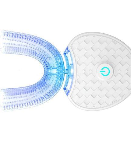 360 Degrees Intelligent Automatic Electric  Toothbrush Waterproof U Type Tooth Brush Whitening Blue Light USB Charging