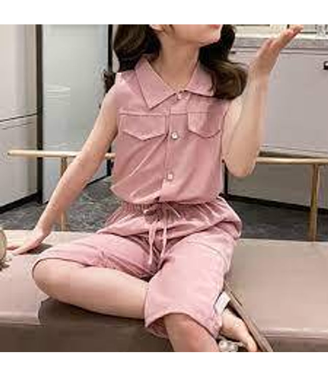 Two-piece Suit Girl Western Style Children Tooling Fashionable Princess