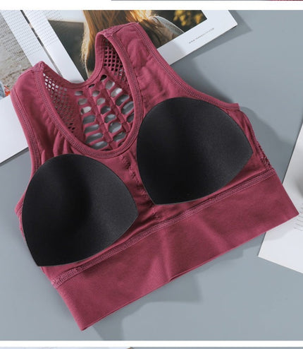 Women Sports Bra Sexy Brathable Mesh Sports Top