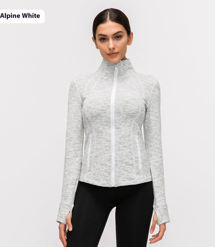 Yoga Sports Jacket Women Elastic Zipper Running Fitness Yoga Jackets