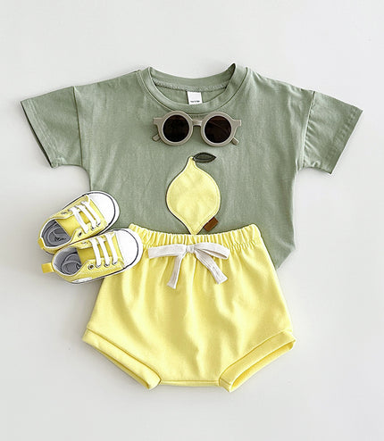 Summer Children's Fruit Patch T-shirt Shorts Set