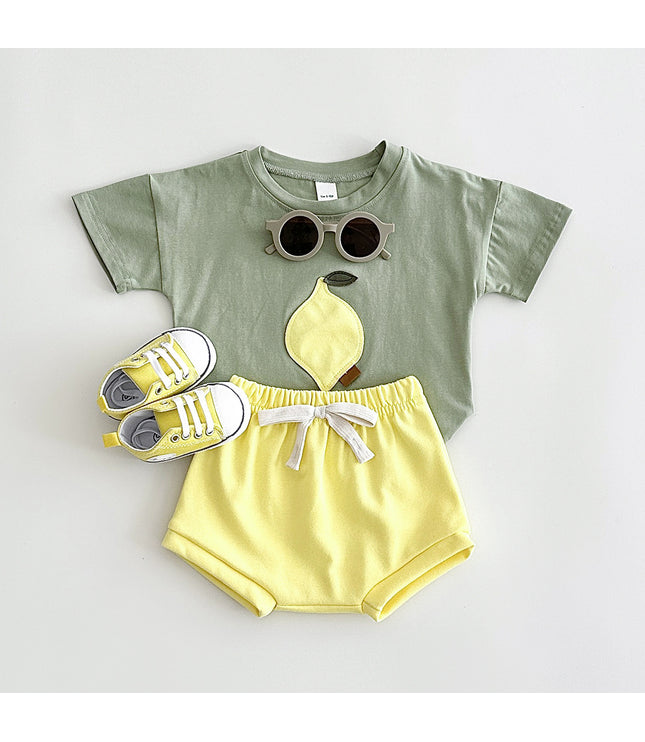 Summer Children's Fruit Patch T-shirt Shorts Set