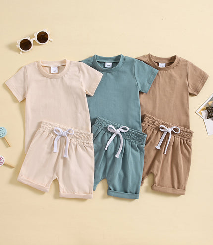 Children's Clothing Boys' And Girls' Short-sleeved Shorts Sports