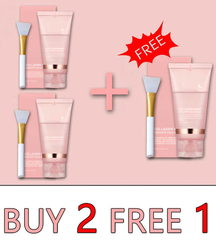 5PC Korean Collagen Wrapping Peel Off Facial Mask Elasticity Hydration