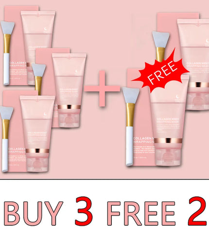 5PC Korean Collagen Wrapping Peel Off Facial Mask Elasticity Hydration
