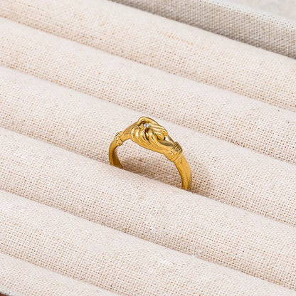 Ring with Zircon Accent