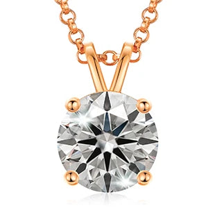 Silver necklace with stone