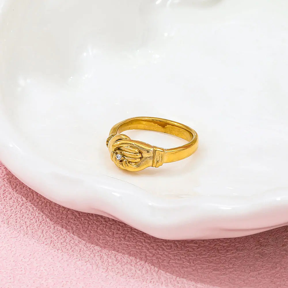 Ring with Zircon Accent