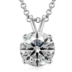 Silver necklace with stone