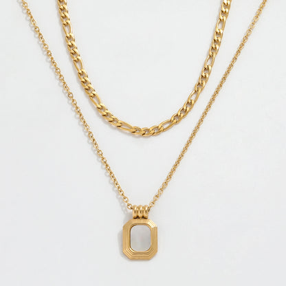 Layer Mother of Pearl &amp; Onyx Necklace