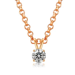 Silver necklace with stone