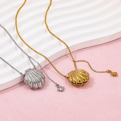Inspired Shell &amp; Pearl Tassel Necklace