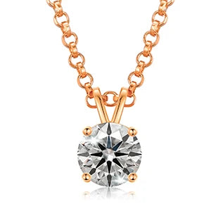 Silver necklace with stone