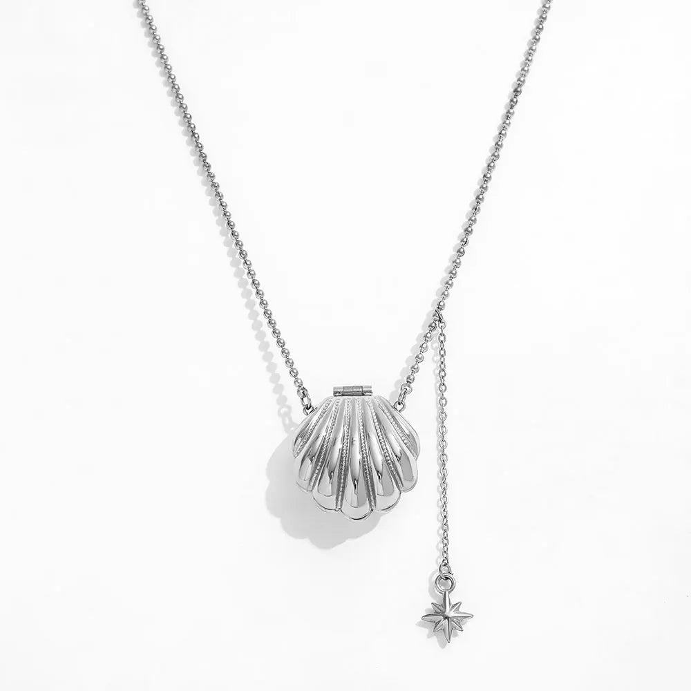Inspired Shell &amp; Pearl Tassel Necklace
