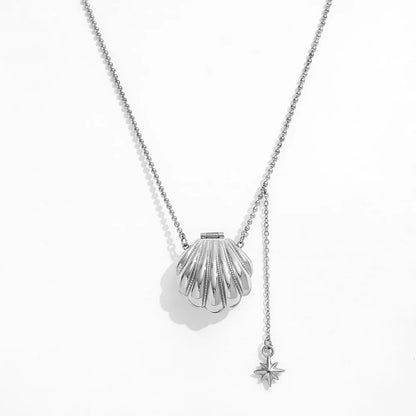 Inspired Shell &amp; Pearl Tassel Necklace