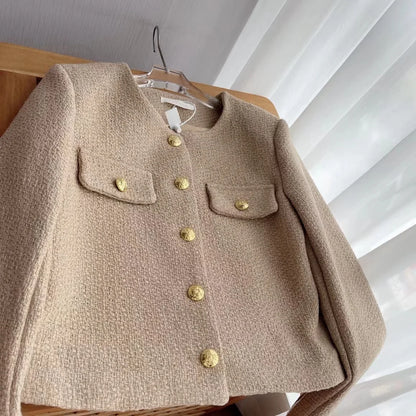 Short Blouse Tweed Jacket Coat