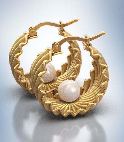 Creative Design Pearl Shell Eardrops