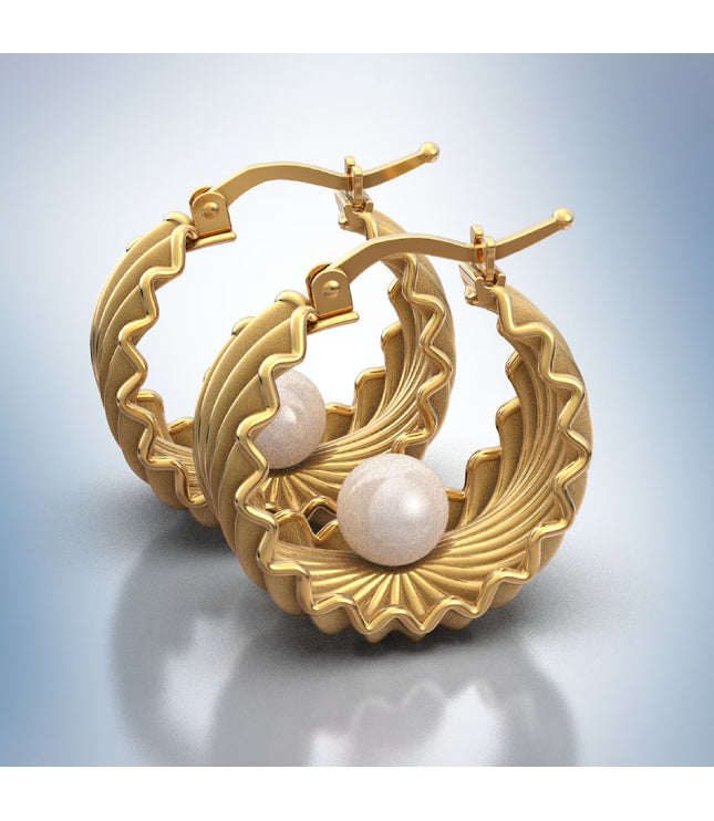 Creative Design Pearl Shell Eardrops