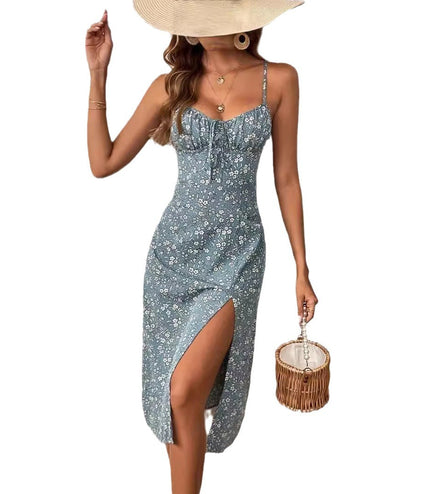 Fashion Women's Wear Backless Slit Dress