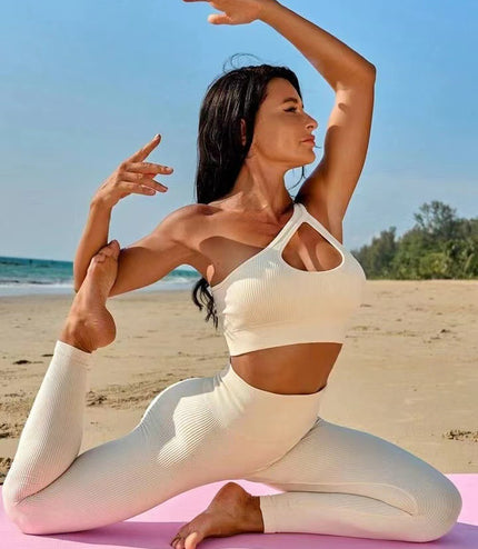 Thread Seamless Yoga Clothes Bra Set Women