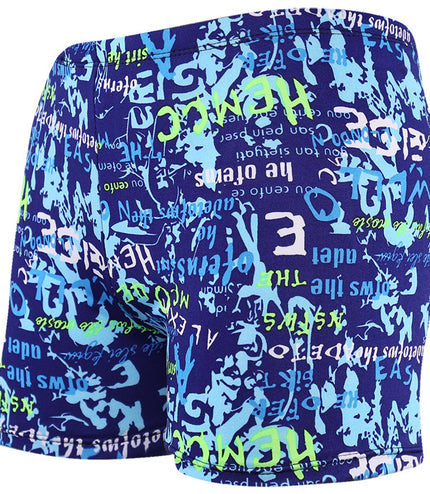 Printed Adult Swimming Trunks Men's Plus Size Boxer Beach Shorts
