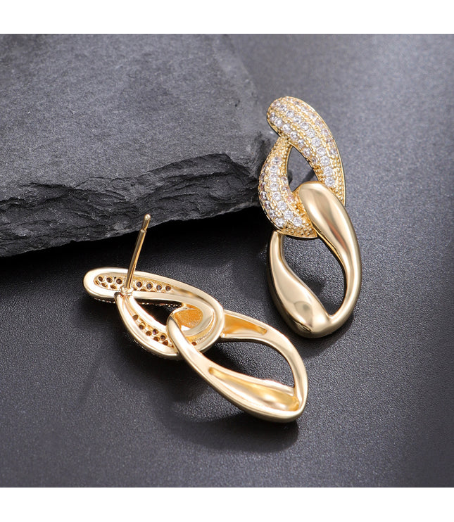 Retro Personality And Minimalism Chain Earrings