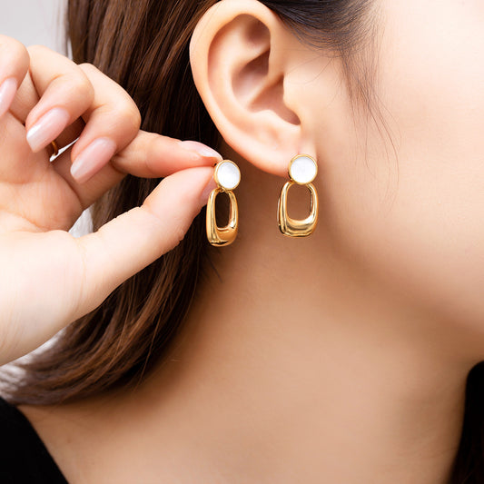 Opal Titanium Steel Earrings – Subtle Power, Everyday Grace
