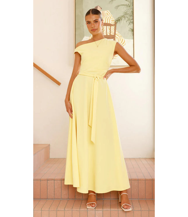 European And American Solid Color Fashion Temperament Sexy Lacing Dress
