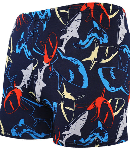 Printed Adult Swimming Trunks Men's Plus Size Boxer Beach Shorts