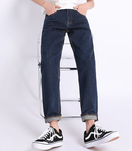Autumn Dark Blue Loose Trendy Casual Jeans