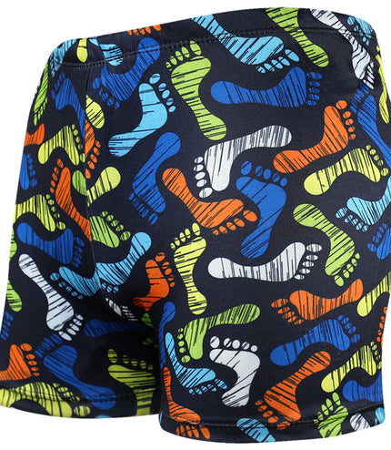 Printed Adult Swimming Trunks Men's Plus Size Boxer Beach Shorts