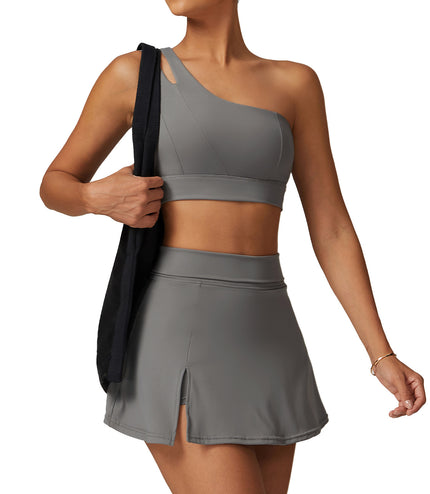 Women's European And American Oblique Shoulder Bra Quick-drying Beauty Back Exercise Suit