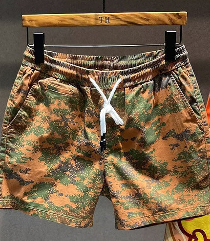 Camouflage Cropped Loose Casual Shorts
