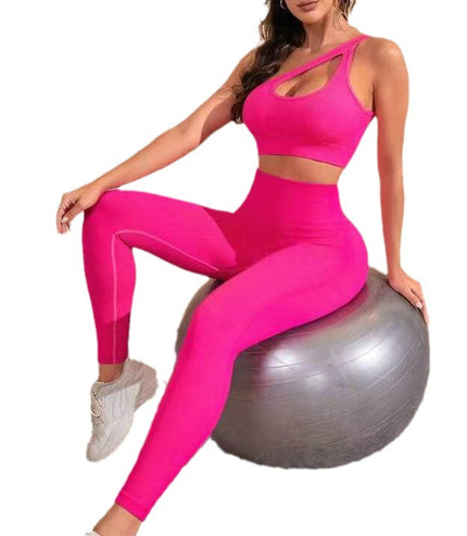 Thread Seamless Yoga Clothes Bra Set Women