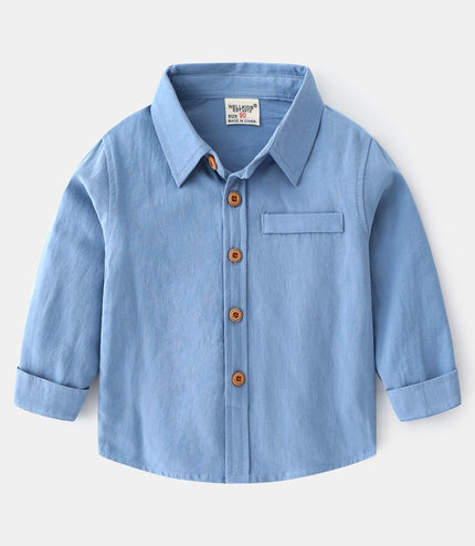 Fashion Personality New Solid Color Boys' Shirt