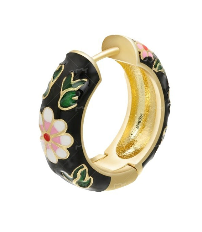 Retro Fashion Enamel Earrings Personality