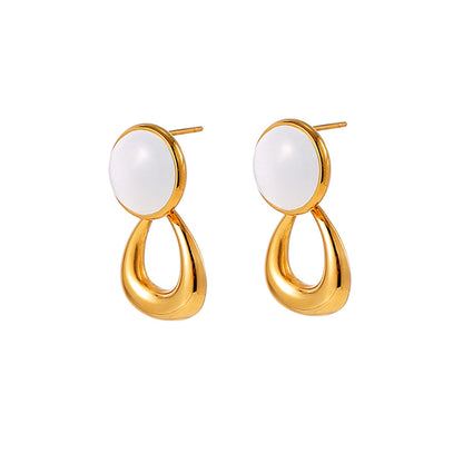 Opal Titanium Steel Earrings – Subtle Power, Everyday Grace