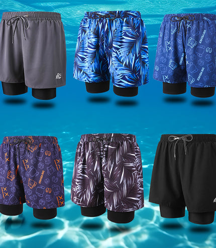 Anti-embarrassment Men's Swimming Trunks