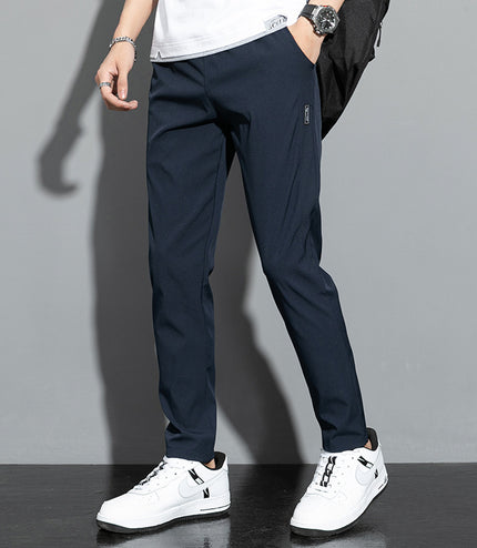 Men's Loose Straight Summer Ice Silk Casual Pants