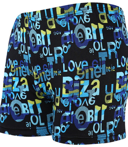 Printed Adult Swimming Trunks Men's Plus Size Boxer Beach Shorts