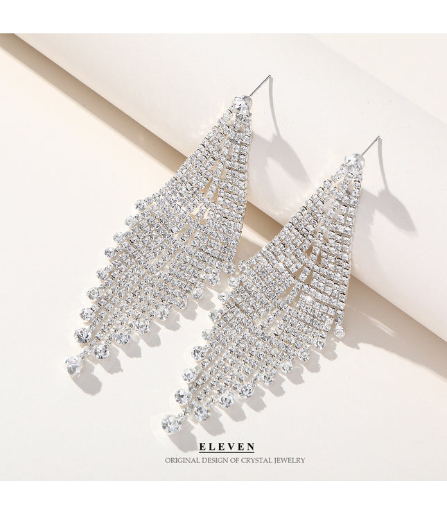 Personality Exaggerating Tassel Earrings Women